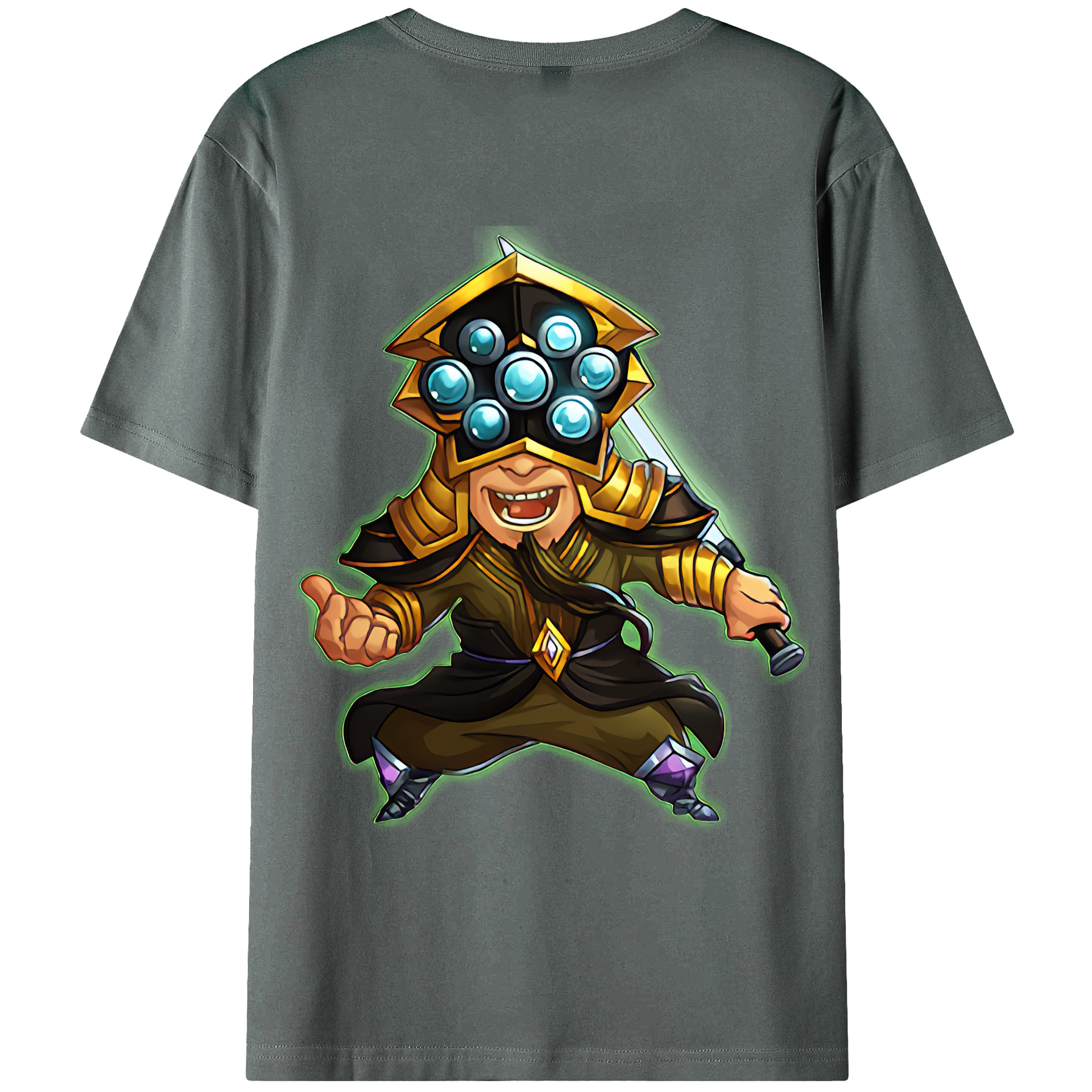 （画像用） リーグ・オブ・レジェンド League of Legends LOL 綿100％ メンズ半袖Tシャツ（バックプリント） 通気性